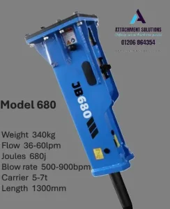 JB Hydraulic Breaker Soosan Model 680